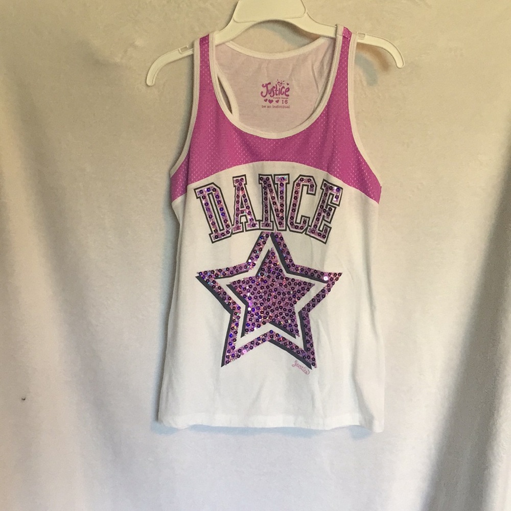 Justice dance Razorback tank